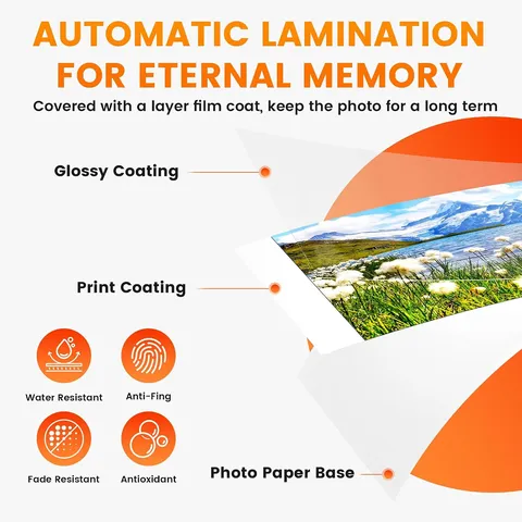 Compatible Dye Sublimation Photo Paper And Ink Ribbon Set For Portable Photo Printers Home Office Supplies