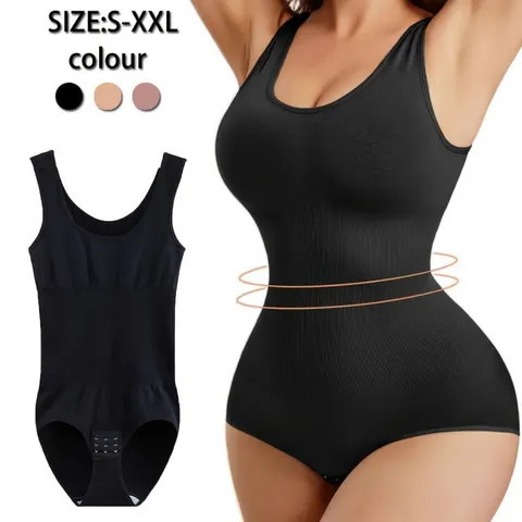 Women's Seamless Body Shaper Bodysuit Tummy Control Waist Trainer Slimming Shapewear Open Crotch Underwear Tops