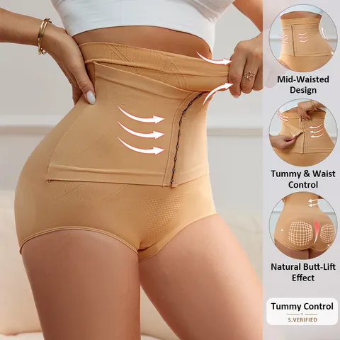 Mutandina Modellante a Vita Alta da Donna Senza Cuciture Sollevamento Glutei Body Shaper