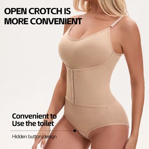 Γυναικείο Shapewear Bodysuit Έλεγχος Κοιλιάς Εκπαιδευτής Μέσης Άγκιστρα και Μάτια Αδυνατίσματος Seamless Λεπτές Τιράντες
