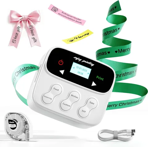 Portable Smart Bluetooth Thermal Transfer Label Printer Home Mini Label Maker Machine With Ribbon And Tape