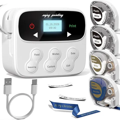 Portable Smart Bluetooth Thermal Transfer Label Printer Home Mini Label Maker Machine With Ribbon And Tape