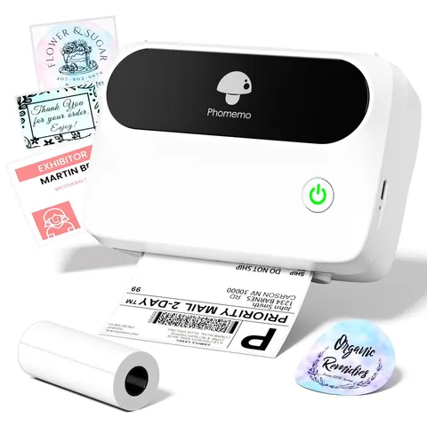 Portable Bluetooth Thermal Label Printer Commercial Wireless Shipping Label Maker For Office Home Barcode Printing