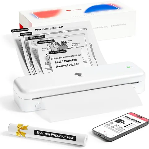 Phomemo M08F Portable Thermal Printer Mini Wireless A4 Document Printer Bluetooth Mobile Office Tattoo Printer