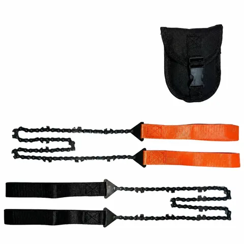 Outdoor Pocket Hand Chainsaw Portable Survival Wire Saw Camping Logging Garden Wood Cutting Tool With Storage Bag