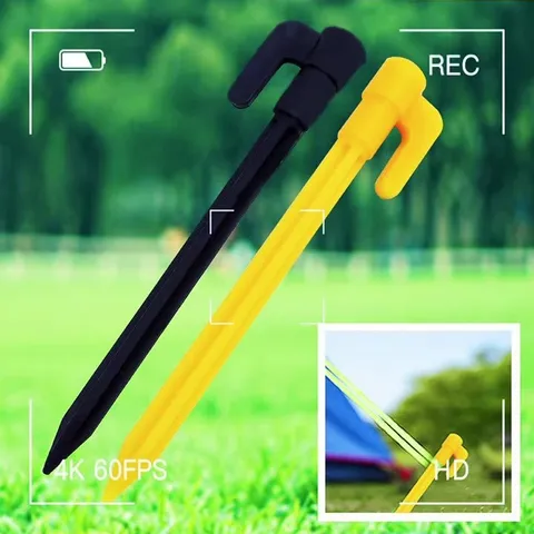 Outdoor Camping Plastic Tent Stake Windproof Peg Canopy Fixing Spike For Beach Lawn Portable Utility Tool