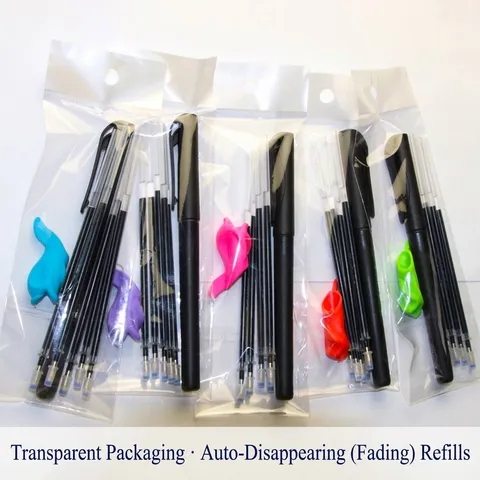 Calligraphy Practice Vanishing Pen Set For Students Automatic Fading Ink Pen With Grip Corrector And Refills School Stationery