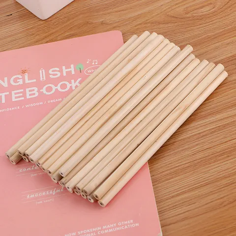 Natural Wood HB Pencils Round Hexagonal Triangle Shape Graphite Core Pencils For Drawing Writing Sketching Office School Kids Students