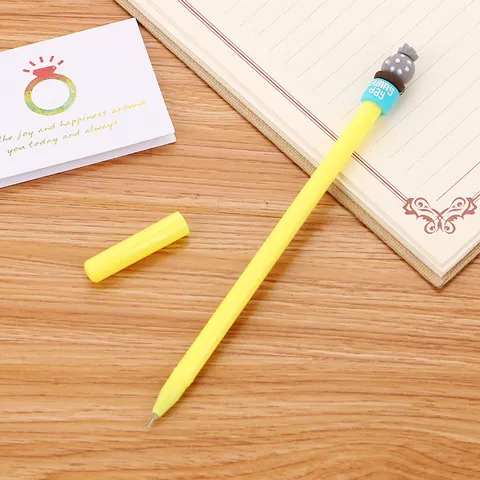 Creative Cactus Gel Pen Cute Cartoon Succulent Water Based Ink Pen For Student Office Writing Stationery Gift