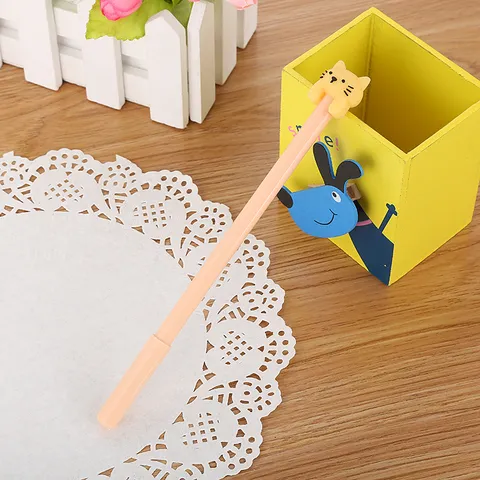 Creative Cartoon Cat Gel Pen Cute Animal Soft Glue Decoration Writing Sign Pen For School Office Student Stationery Supplies