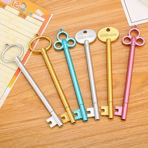 Penna Gel Creativa in Plastica a Forma di Chiave Retrò Penna per Firma Simpatica Penna a Inchiostro per Scuola Ufficio
