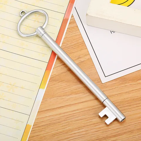 Penna Gel Creativa in Plastica a Forma di Chiave Retrò Penna per Firma Simpatica Penna a Inchiostro per Scuola Ufficio