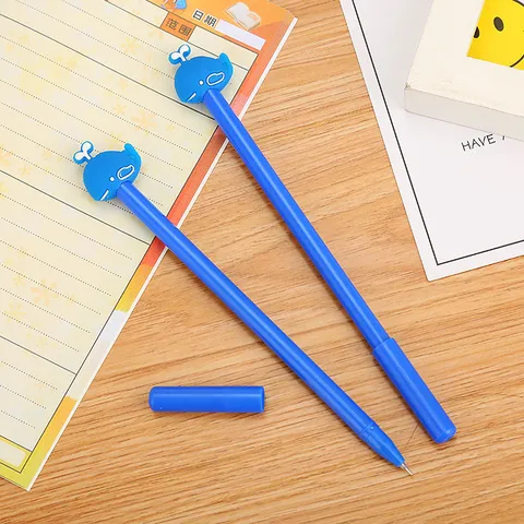 Creative Cartoon Whale Gel Pen Cute Animal Plastic Writing Pen With Soft Rubber Cap School Office Stationery Sign Pen