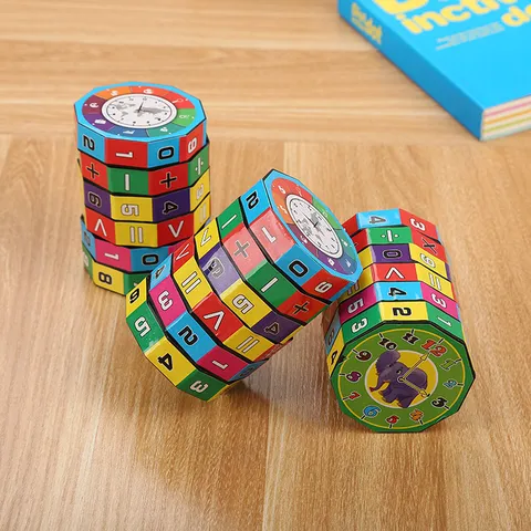 Cubo de Matemáticas Educativo Creativo para Niños Cubo Mágico Rotativo de Múltiples Capas para Aprendizaje de Aritmética
