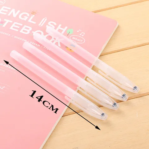 Universal Clear Plastic Pen Shell Transparent PP Gel Pen Empty Barrel Replacements For Office School Writing Stationery Accessories