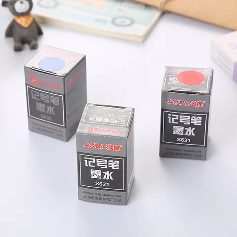 Permanent Marker Ink Refill Bottle Oil Based Ink For Refilling Markers Black Red Blue Colors Office School Supplies