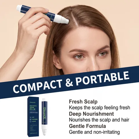 Rosmarin Kopfhautpflege Roll-On Essenz Tragbares Kopfmassage Serum Erfrischend Feuchtigkeitsspendend Haarpflege Tool