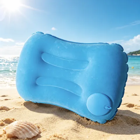Portable Flocked Inflatable Square Pillow Travel Camping Multifunctional Outdoor Sleep Support Comfortable Air Cushion