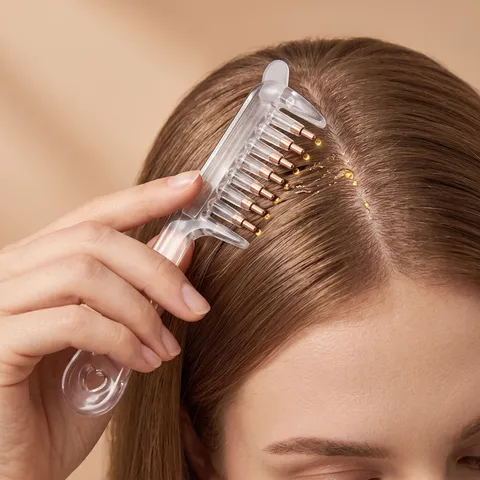 Kopfhaut Flüssig Applikator Kamm Tragbarer Haaröl Dispenser Kopfhaut Massager Mit Tropfer Und Silikonabdeckung Für Haarpflege