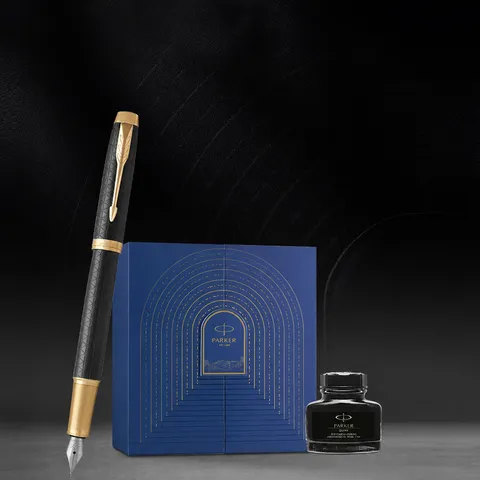 Set di Penna Stilografica in Metallo di Lusso Ufficio Scrittura Con Pennino Fine e Bottiglia d'Inchiostro Regalo