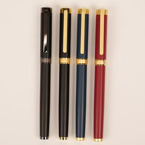 Metal Rolling Ball Signature Pen Heavy Feel Business Office Writing Meeting Gift Executive Rollerball Pen