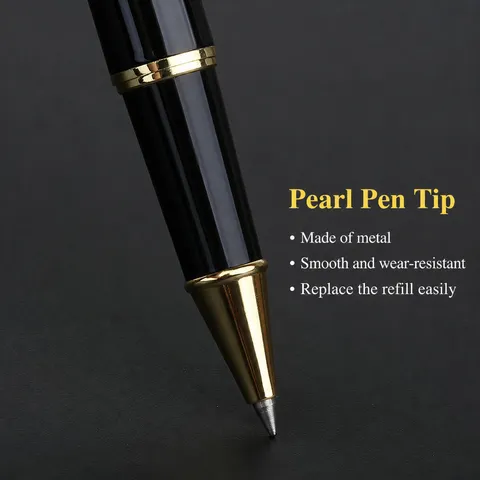 Hero Metal Rollerball Pen Business Office Signature Pen Black Gold Clip Smooth Writing Pen Professional Stationery