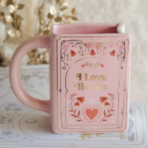 Kreative Buchförmige Keramik Tasse Süße Kaffeetasse Mit Griff Ästhetische Büro Trinkbecker Einzigartiges Lese Geschenke