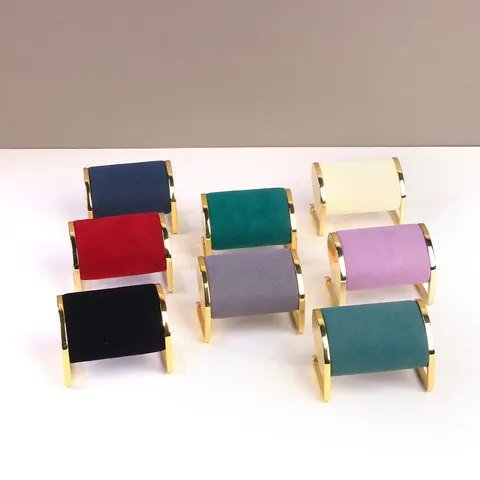 Creatieve Metalen Sieraden Display Standaard Microvezel Fluweel Horloge Armband Bangle Houder Sieraden Organizer Rek