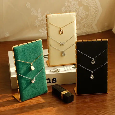 Samt Schmuckständer Halsketten Organizer Metall Ohrring Halter Multi Slot Schmuck Display Board Für Einzelhandel Boutique Organisation