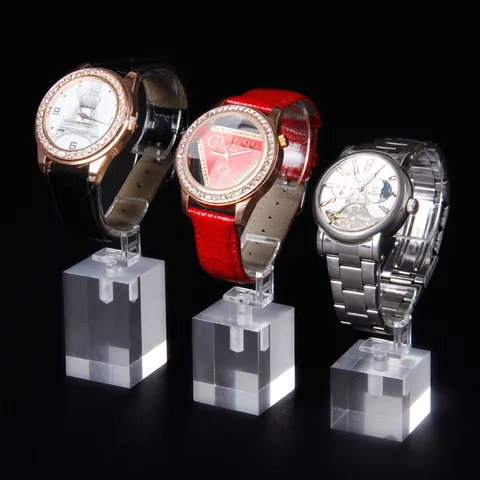 Transparent Acrylic Watch Display Stand Holder C-type Jewelry Showcase Rack For Watches Bracelets Bangle Clear Photography Prop Home Organization