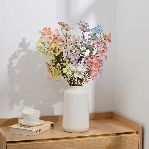 Künstliche Seidenblume Flieder Pflaumenblüte Zweig Heimdeko Fotorequisite