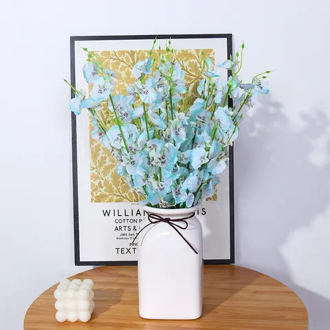 Künstliche Tanzende Orchidee Seidenblume Phalaenopsis Falsche Blume Zuhause Wohnzimmer Hochzeit Dekoration Einzelner Zweig