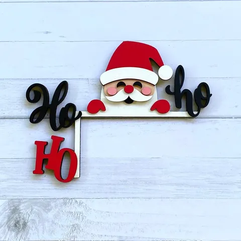 Wooden Christmas Door Frame Corner Decoration Santa Claus Snowman Gingerbread Man Holiday Festive Party Hanging Ornament