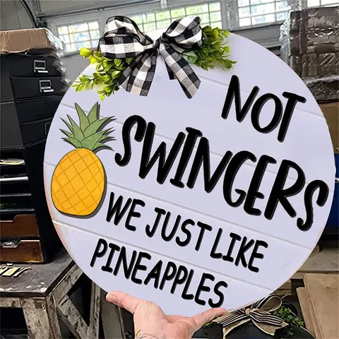 Hölzernes Ananas Willkommen Hängeschild Rustikaler Amerikanischer Landhausstil Türschild Mit Schleife Für Heim Outdoor Wanddekoration