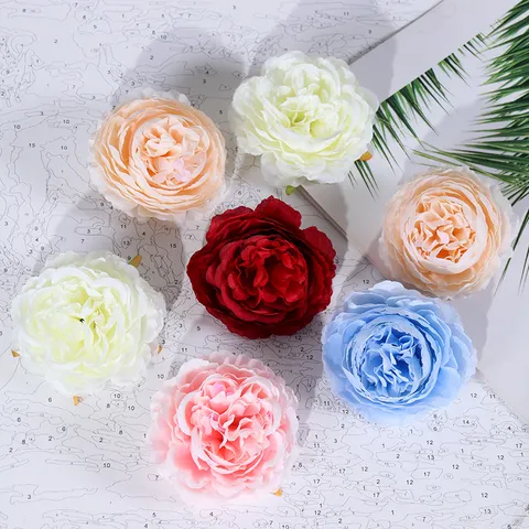 Artificial Ranunculus Flower Heads Silk Peony Flowers For Wedding Home Decor DIY Floral Arrangements Decorative Flower Wall