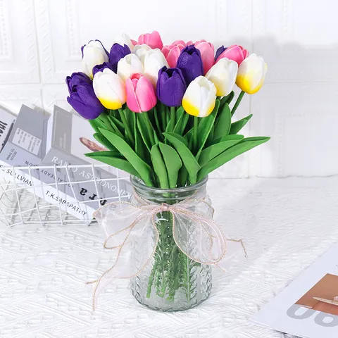 Künstliche Tulpen Blumen PU Touch Echte Künstliche Blumen Für Zuhause Hochzeit Dekoration Simulation Blumenstrauß