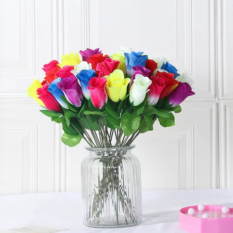 Künstliche Seidenrosen Blumen Einzelner Stiel Falsche Rose Für Heimdekoration Hochzeit
