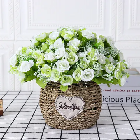 Künstlicher Seidenrosenblumenstrauß Seide Simulationsblumen Für Heim Hochzeit Party Fotografie Dekoration