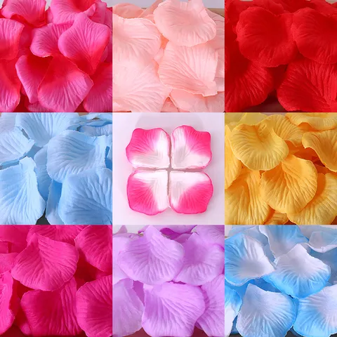 Artificial Rose Petals Fake Flower Petals For Wedding Proposal Bridal Shower Party Romantic Room Decor Polyester Cloth