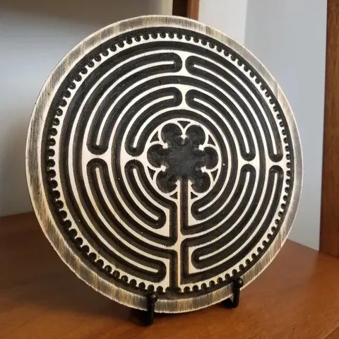 Tablero de Laberinto de Dedos de Meditación de Madera Juguete de Alivio del Estrés de Escritorio Herramienta Sensorial de Enfoque Consciente Decoración del Hogar