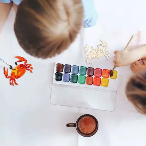 Φυσικά Ξύλινα Θαλάσσια Ζώα DIY Χειροτεχνίας Ακατέργαστες Ξύλινες Φέτες Θέμα Ωκεανού Κρεμαστά Μεναγιόν Διακόσμηση Σπιτιού