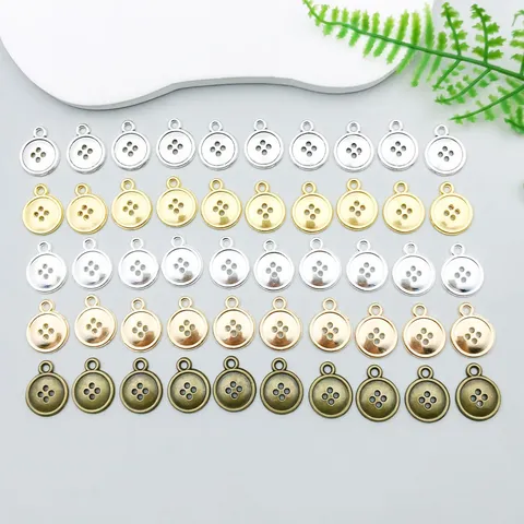 Vintage Zinklegering Knoop Hangers Voor DIY Sieraden Maken Kettingen Armbanden Naaimachine Gereedschap Vorm Metalen Hangers Knutsel Accessoires