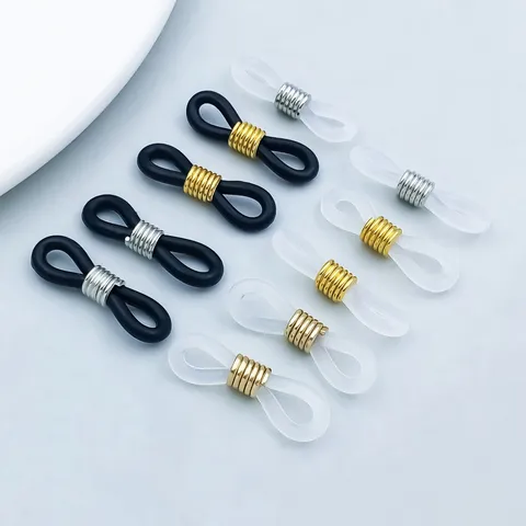 Rutschfeste Silikon Brillenband-Verbinder Achter-Form DIY Schmuckzubehör Für Brillenkette Armband Halskette Unisex