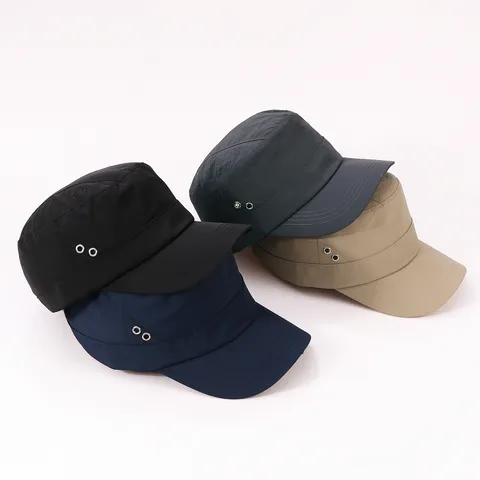 Unisex Outdoor Hiking Flat Top Cap Nylon Breathable Sun Protection Plain Baseball Military Hat Casual Sports Cap