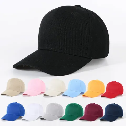 Unisex Einfarbige Baseballkappe Breite Krempe Verstellbarer Sonnenschutz Hut Lässiger Polyester Dad Hat Für Damen Und Herren