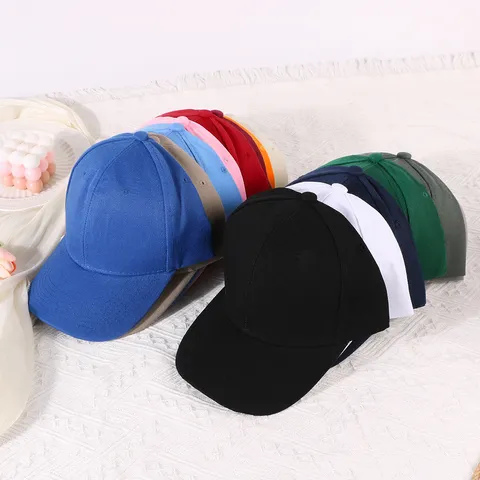 Unisex Einfarbige Baseballkappe Breite Krempe Verstellbarer Sonnenschutz Hut Lässiger Polyester Dad Hat Für Damen Und Herren