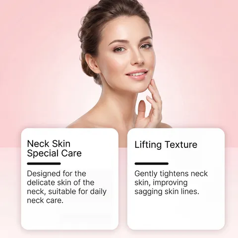 VIARELINE Collageen Halscreme Met Gua Sha Massagekop Verstevigende Hydraterende Anti-Aging Nackenverzorgingsproduct