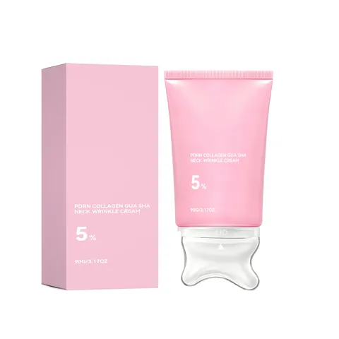 PDRN Collageen Nek Rimpel Crème Verstevigend En Vochtinbrengend Anti Aging Nekbehandeling Met Ingebouwde Gua Sha Massagekop