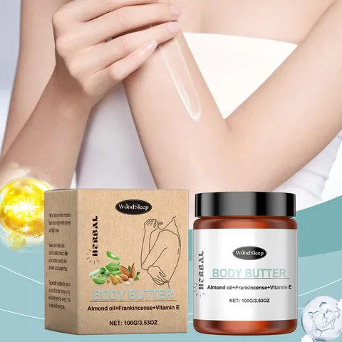 WOODSLEEP Körperbutter Feuchtigkeitsspendende Nährende Körpercreme Mit Mandelöl Und Vitamin E Für Herbst Winter Hautpflege