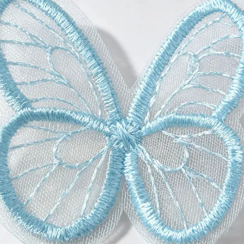 Multicolor Embroidered Butterfly Lace Trim Appliques Mesh Fabric Sewing Accessories For DIY Crafts Garment Decoration